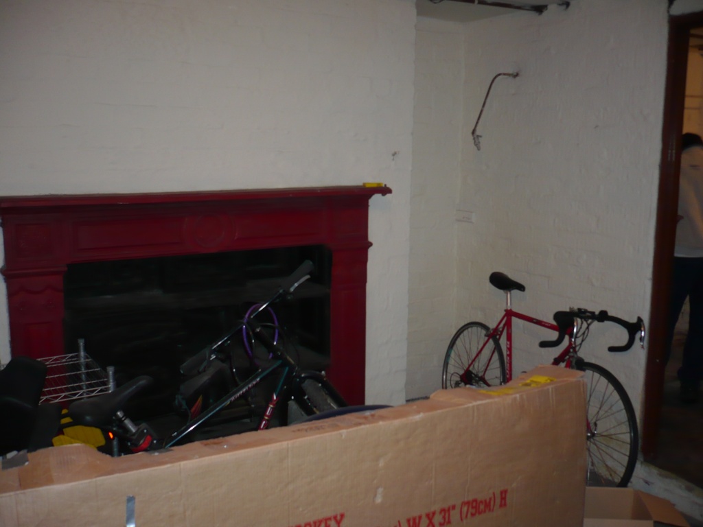 existing fireplace