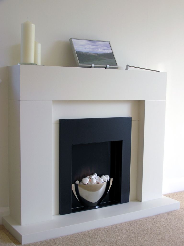 modern fireplace
