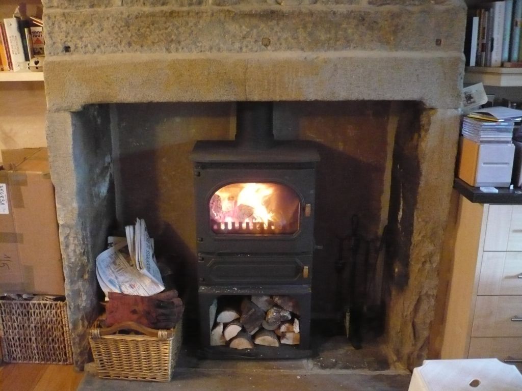 traditional fireplace